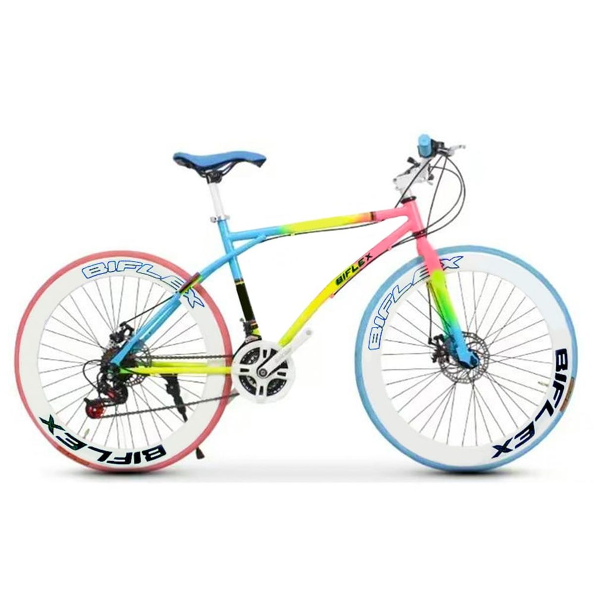 GENERICO - Bicicleta con Cambios Shimano Multicolor - Marca Biflex