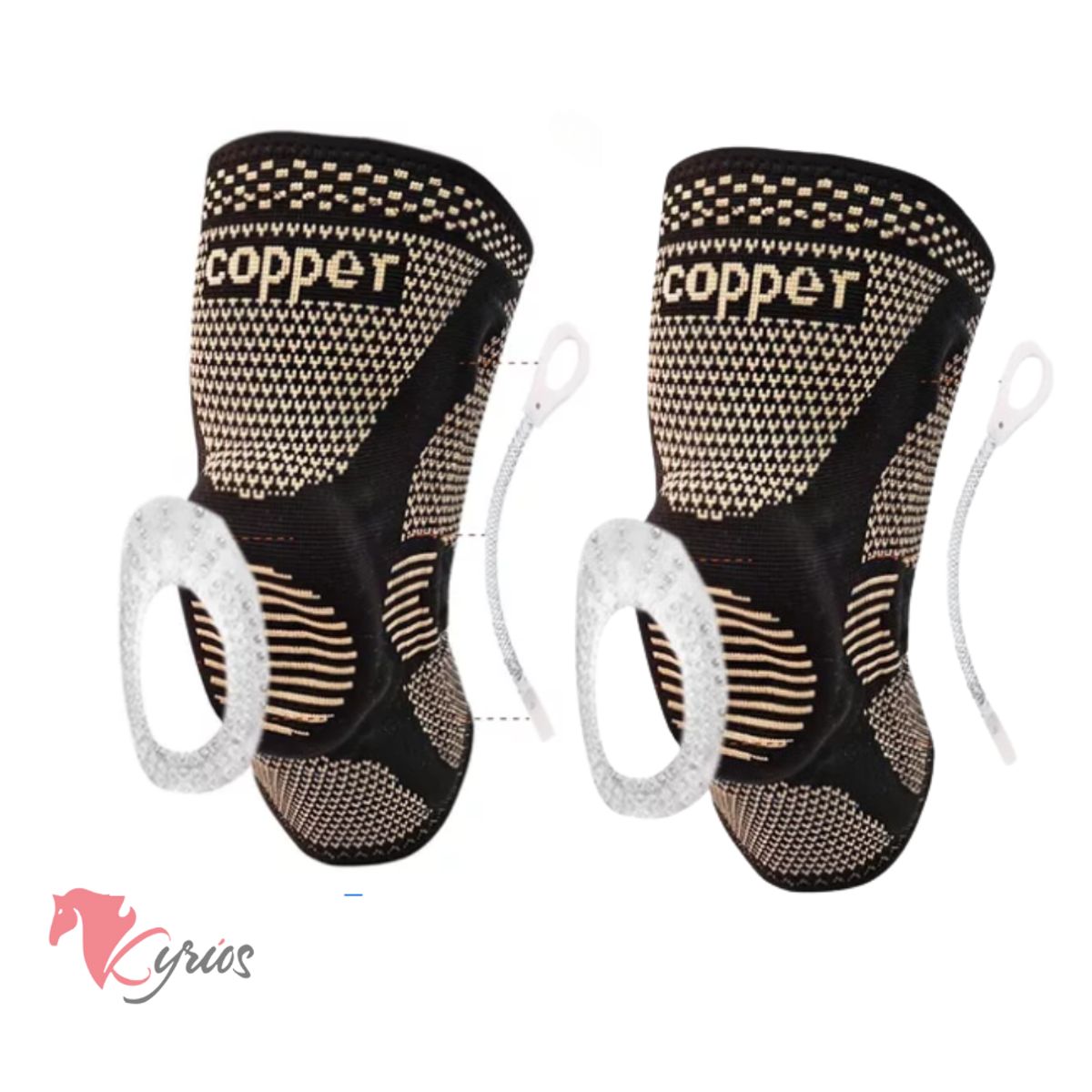 NO LOGO - Rodillera Hilo De Cobre Con Gel