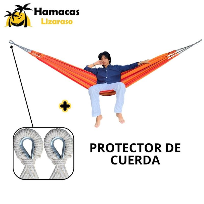 HAMACAS LIZARASO - Hamacas Andina Color Naranja de Algodón - Hamacas Lizaraso