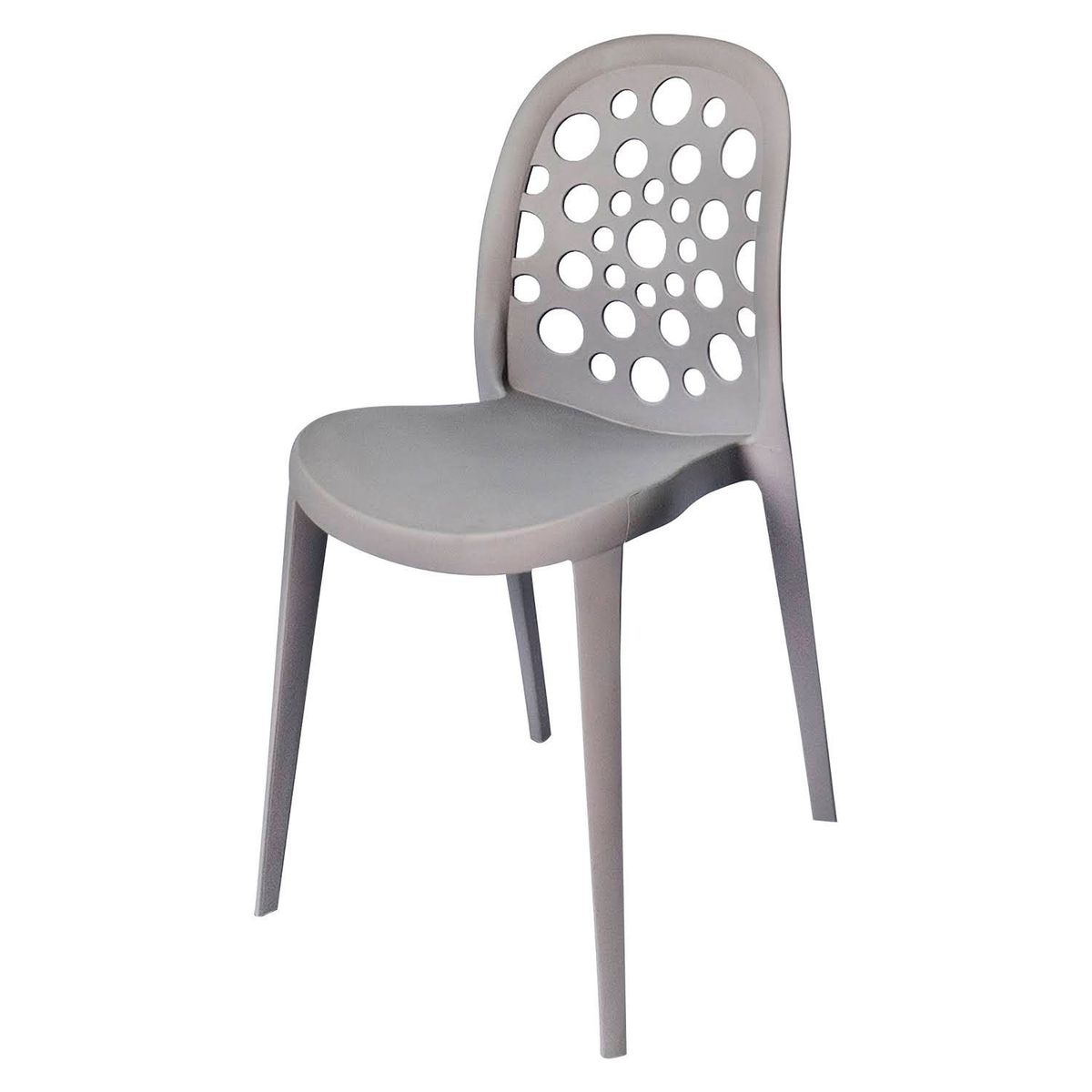 ARKIMUEBLES - Silla de polipropileno modelo Sabrina gris - set x 2 sillas