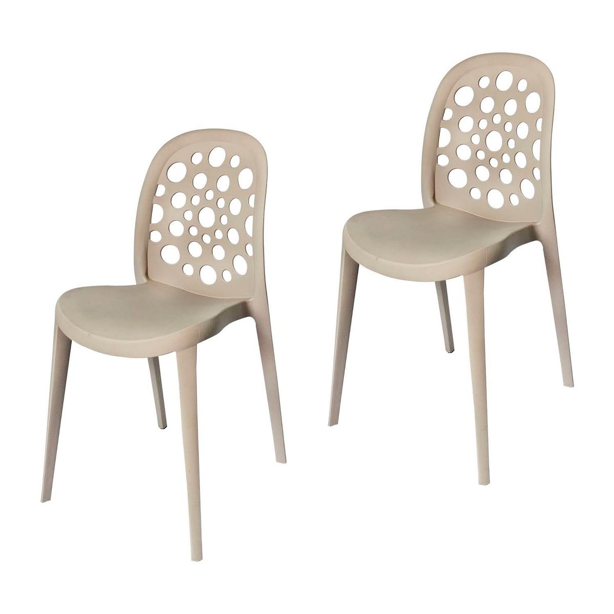 ARKIMUEBLES - Silla de polipropileno modelo Sabrina arena - set x 2 sillas