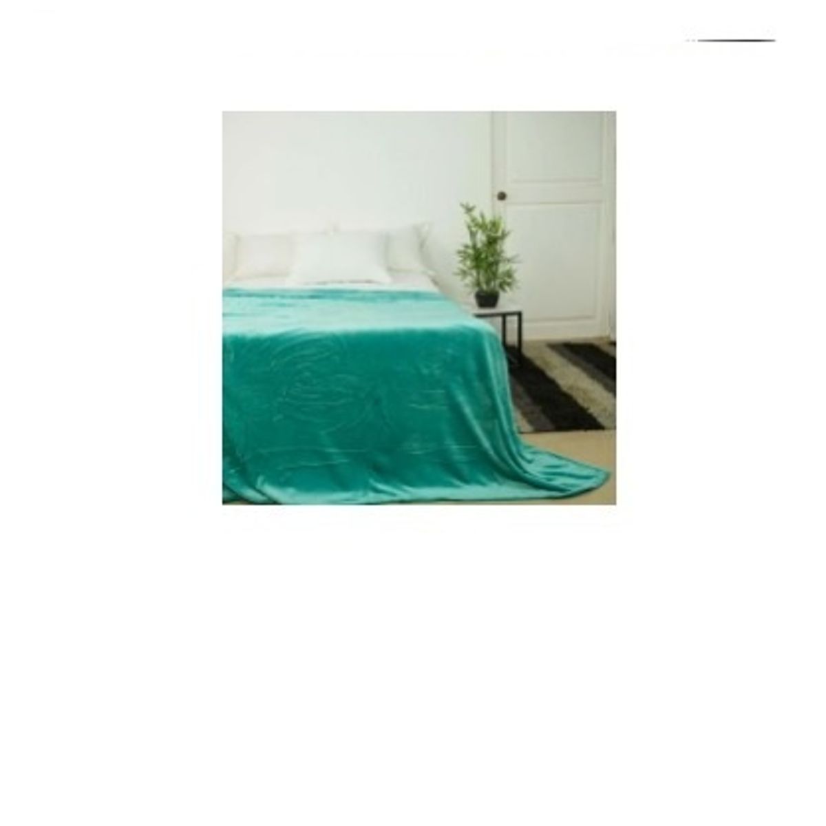 GENERICO - Manta 2 plazas arrullo de felpa de terciopelo suave verde jade