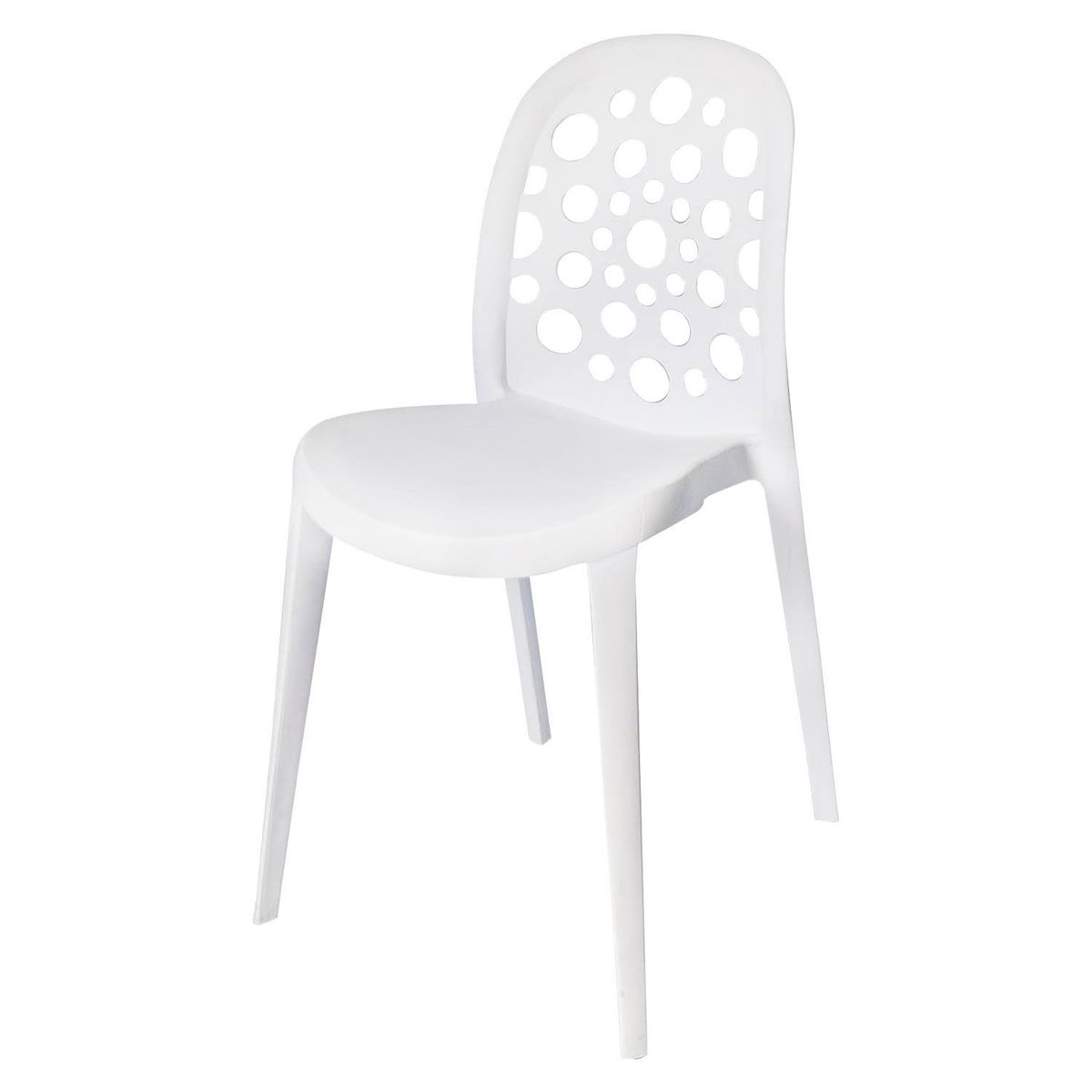 ARKIMUEBLES - Silla de polipropileno modelo Sabrina blanco - set 2 sillas