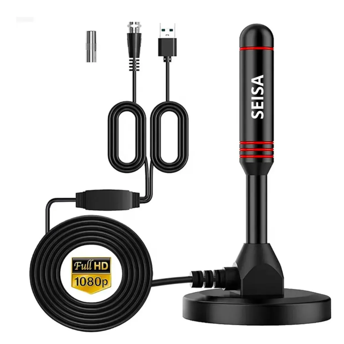 SEISA - Antena Tv Digital Abierta Hd Tvd Interior 360 Coaxial SEISA TX-T01