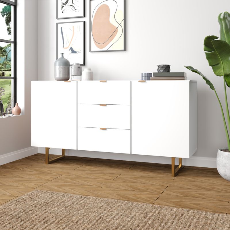 BRV MOVEIS - Comoda Amari 71x36x135 cm Blanco
