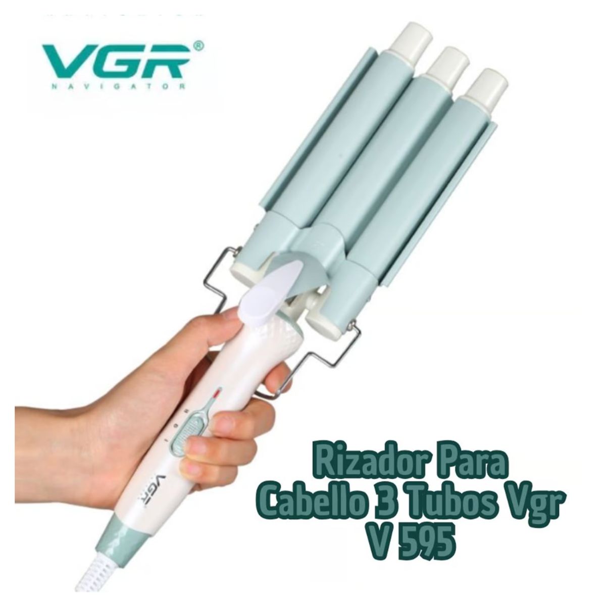 SEISA - Rizadora Profesional Ondulador para Cabello 3 Cabezales Barriles VGR