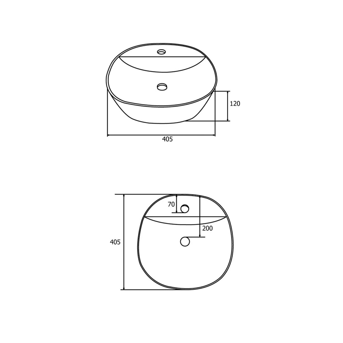 VAINSA - Bowl de Loza Mod Ovalado Blanco 40x40x12cm