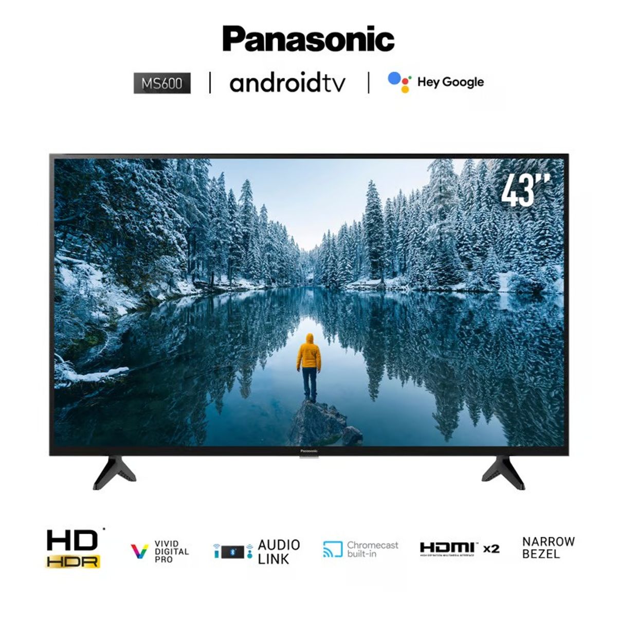 PANASONIC - Televisor Panasonic 43 Led HD Android Tv TC-43MS600P