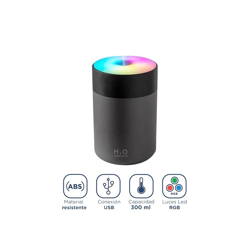 OEM - Humidificador De Aroma Portátil Para Dormitorio Oficina con Luces Led