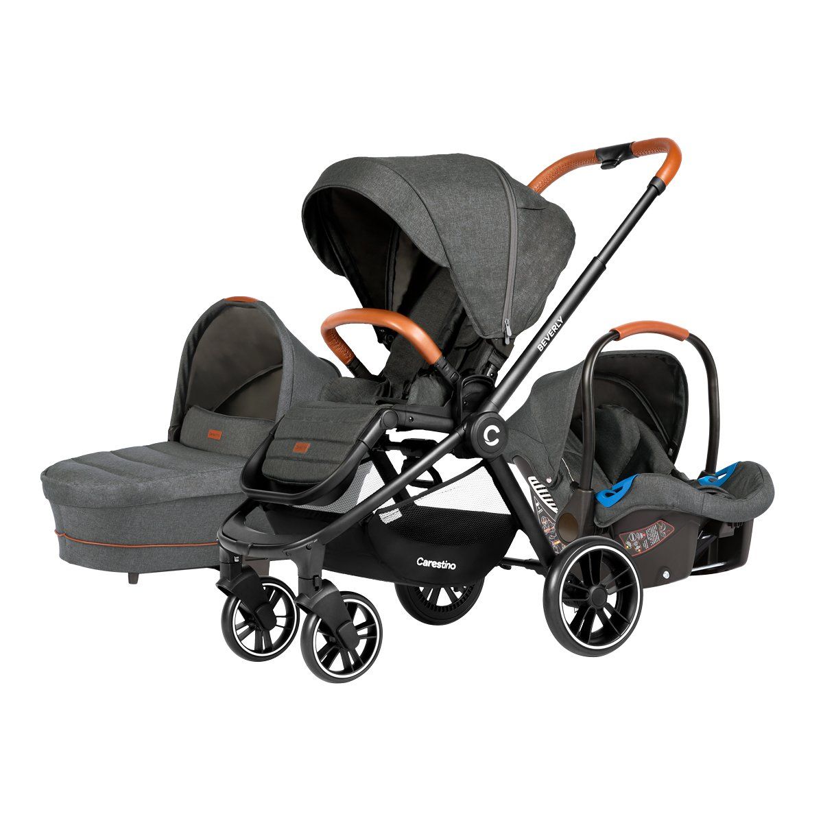 CARESTINO - Coche Beverly V2 Negro Melange