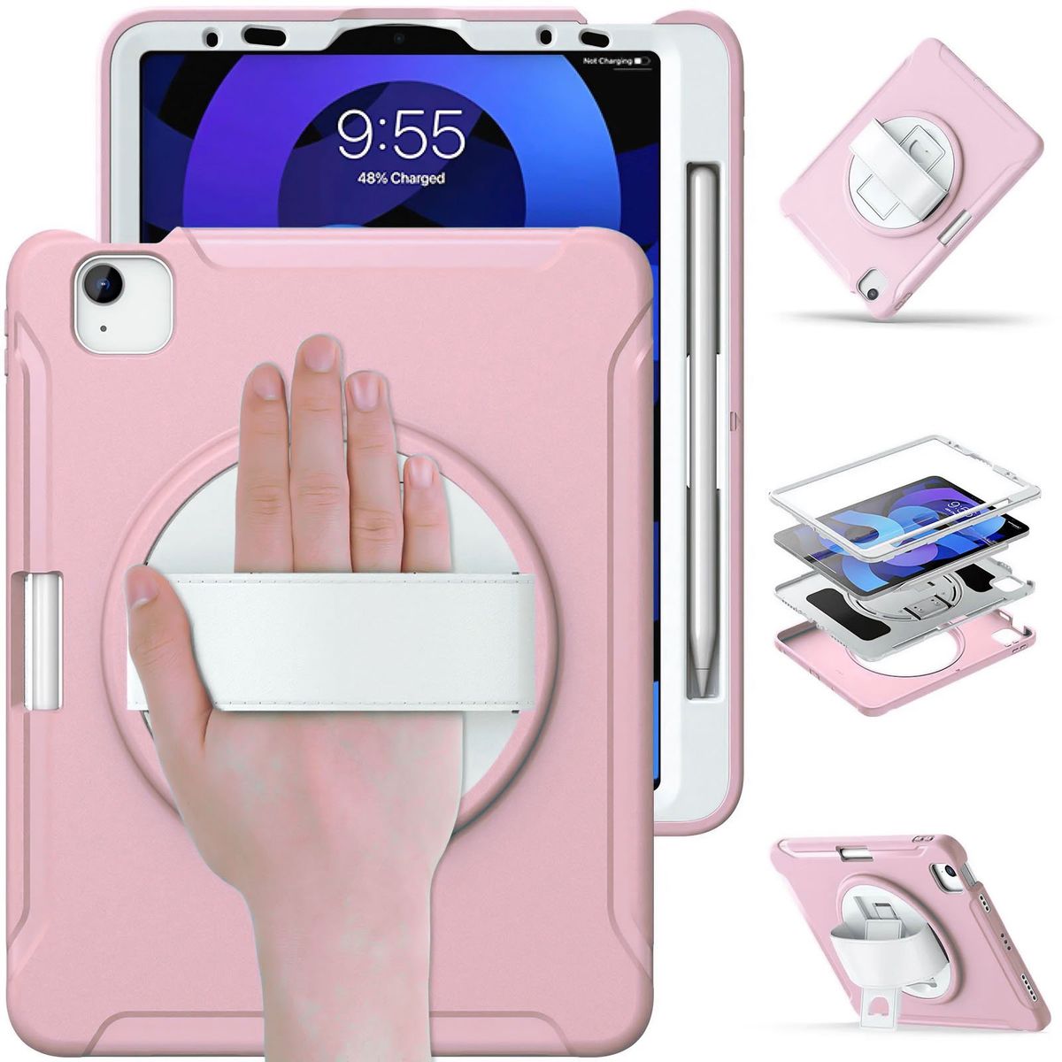 FUNDAANTIGOLPES - Funda Armor 360° para Tablet IPAD PRO 11" 2024 Rosado