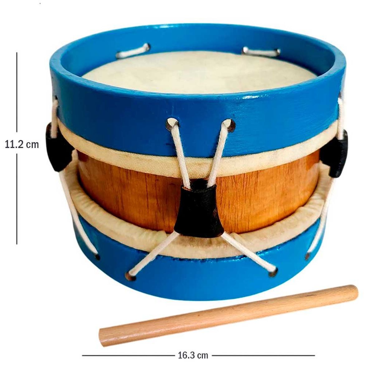 GENERICO - Instrumento Musical de Percusion Tamborcito Baby - Azul