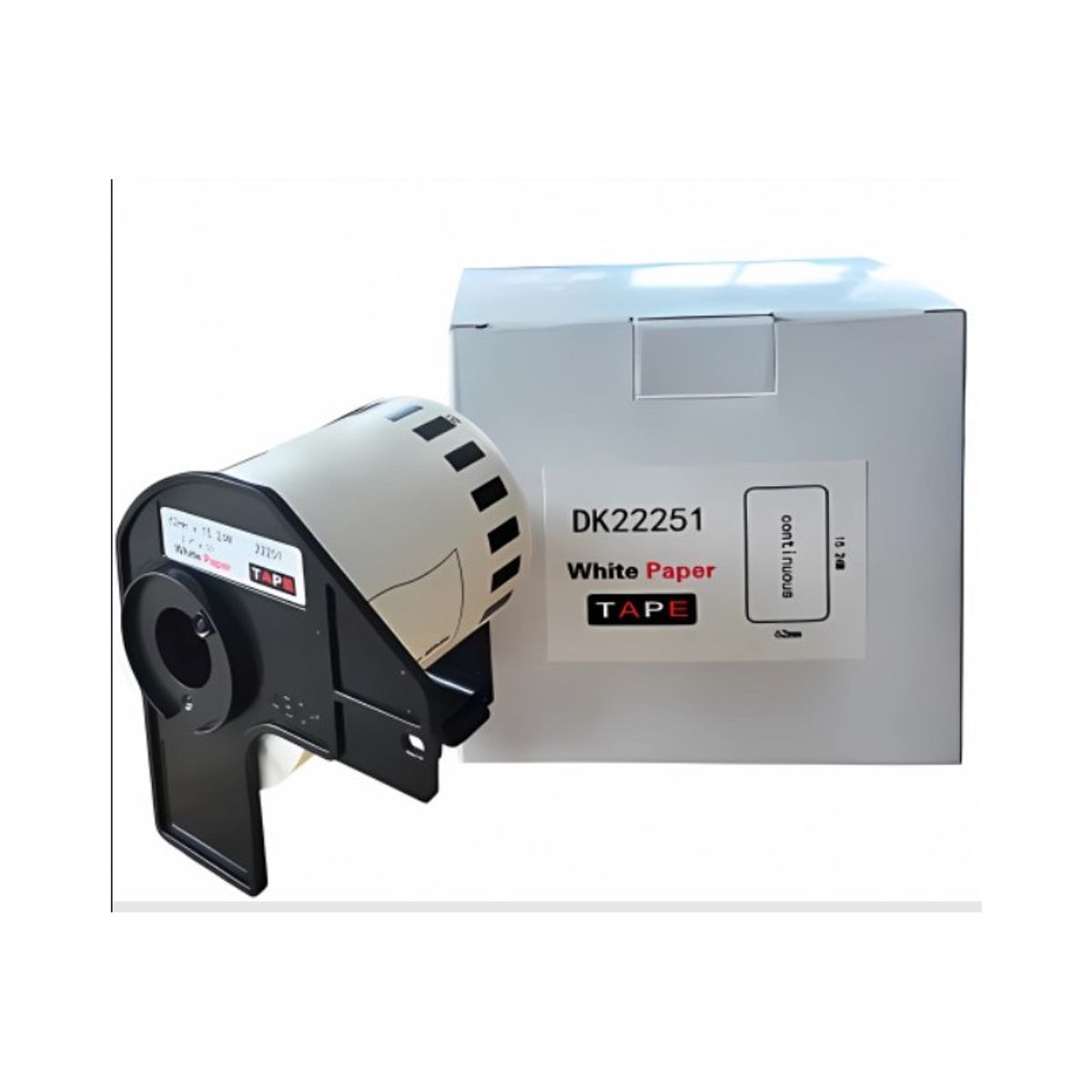 GENERICO - CINTA BROTHER COMPATIBLE DK-2251 62MM NEGRO ROJO SOBRE BLANCO