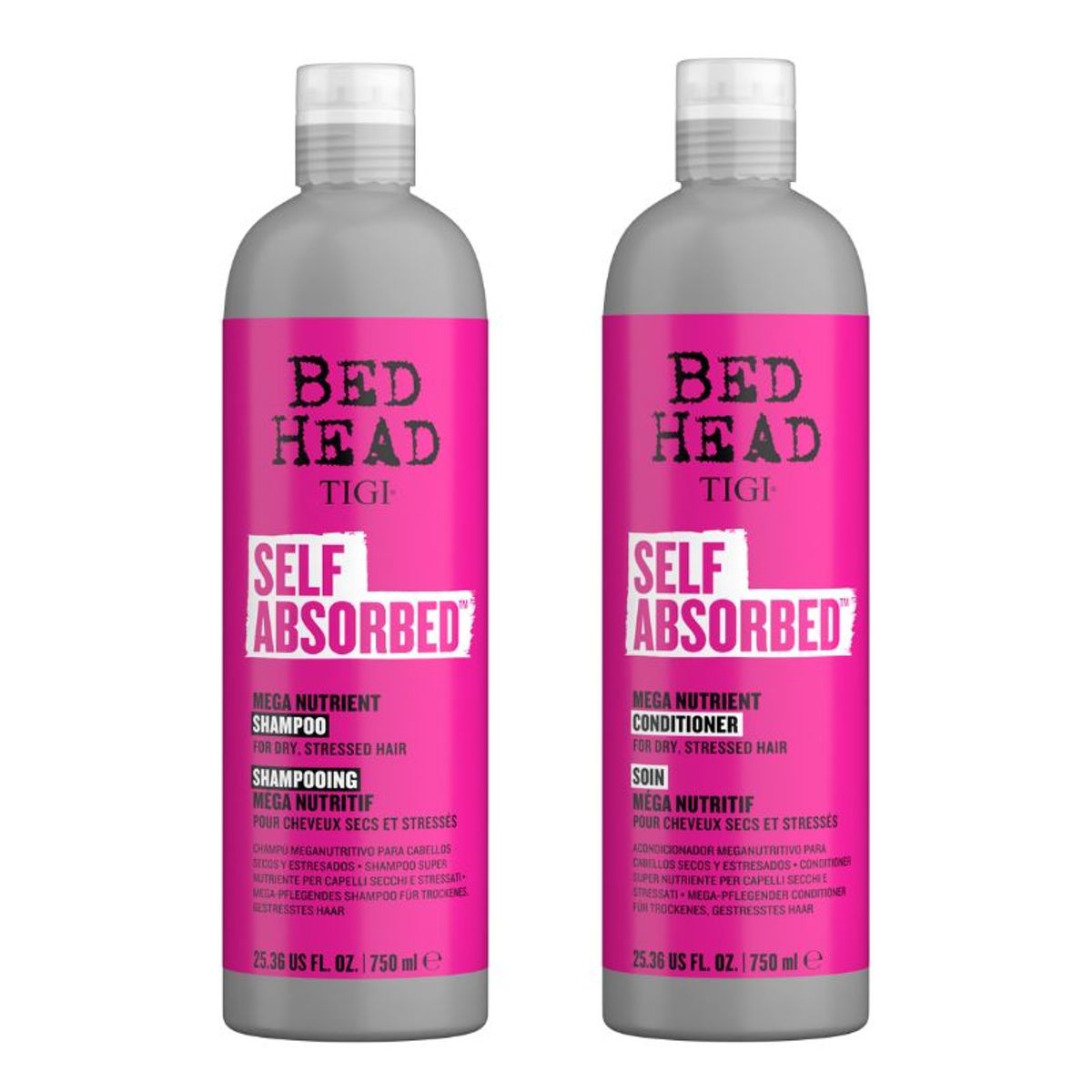 BED HEAD DE TIGI - TIGI Bed Head - Dúo Self Absorbed  Shampoo 750ml  Acondicionador 750ml