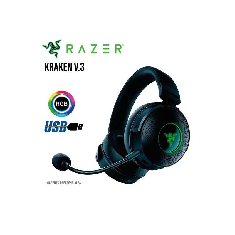 RAZER - Audífono Razer Kraken V3 USB THX Chroma Black RZ04-03770200-R3U1