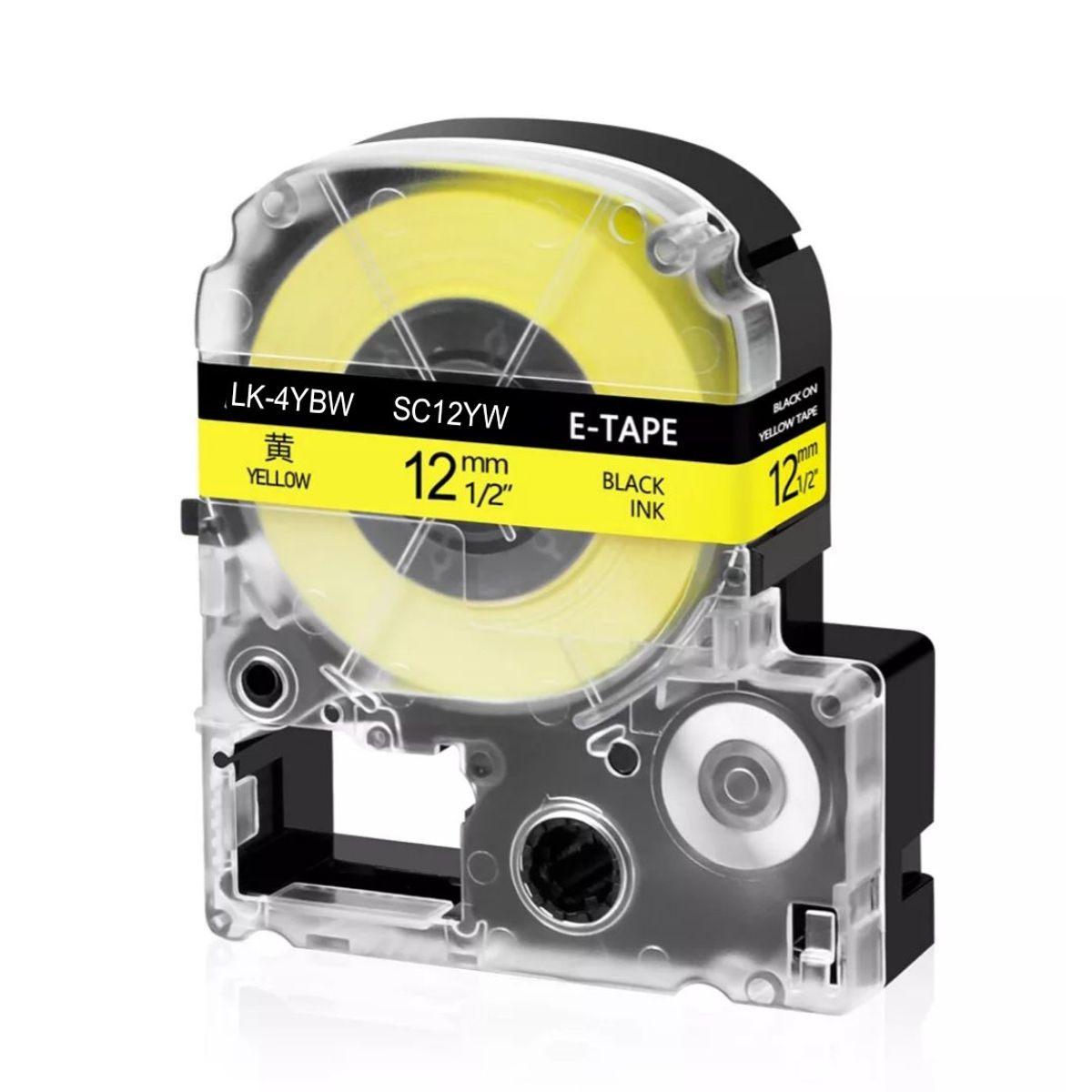 GENERICO - CINTA EPSON COMPATIBLE LC-4YBW 12MM LETRA NEGRO SOBRE AMARILLO