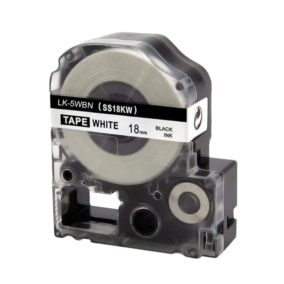 GENERICO - CINTA EPSON COMPATIBLE LC-5WBN 18MM LETRA NEGRO SOBRE BLANCO