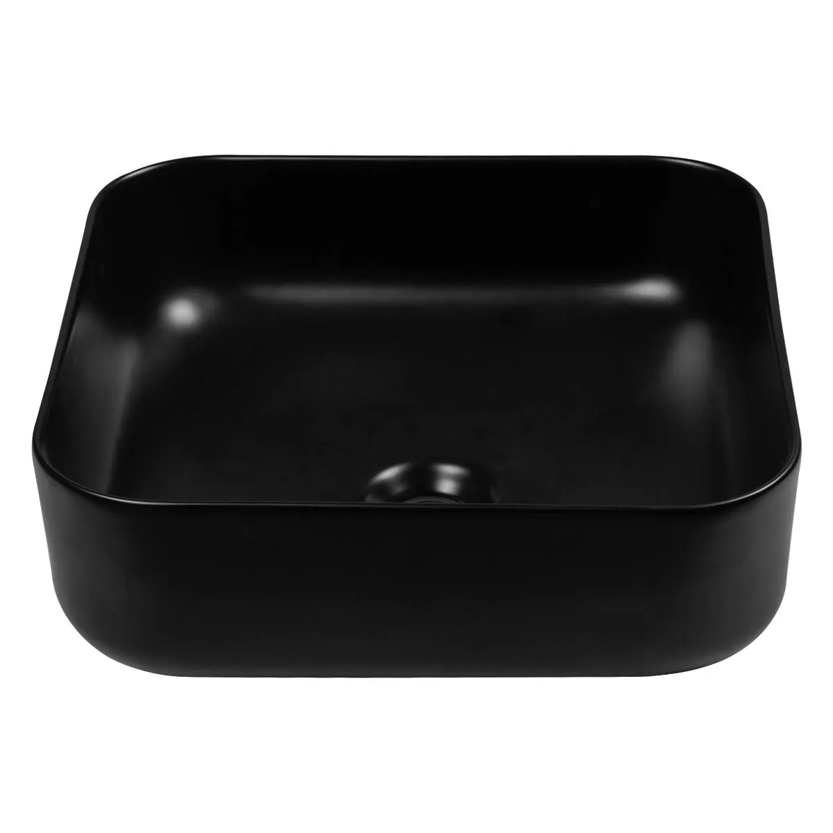 TREBOL - Bowl de Loza Mod Cuadrado Negro Matte 39x39x14cm