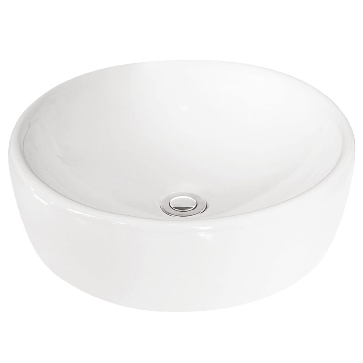 TREBOL - Bowl de Loza Mod Circular Blanco 35x35x10cm
