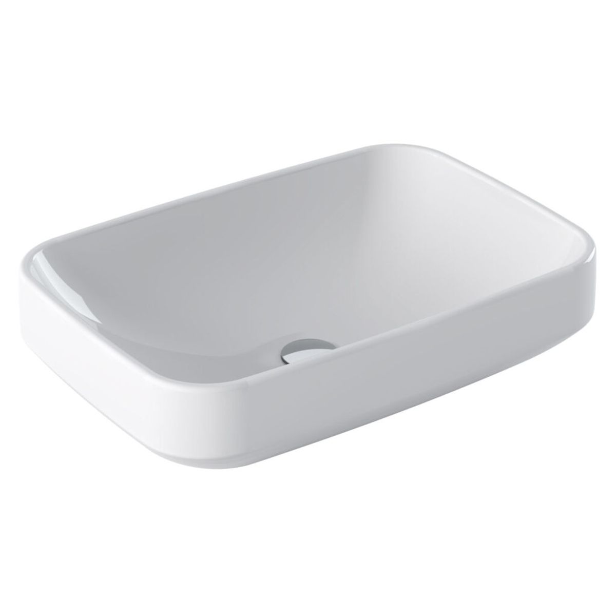 TREBOL - Bowl de Loza Mod Rectangular Blanco 54x40x15cm