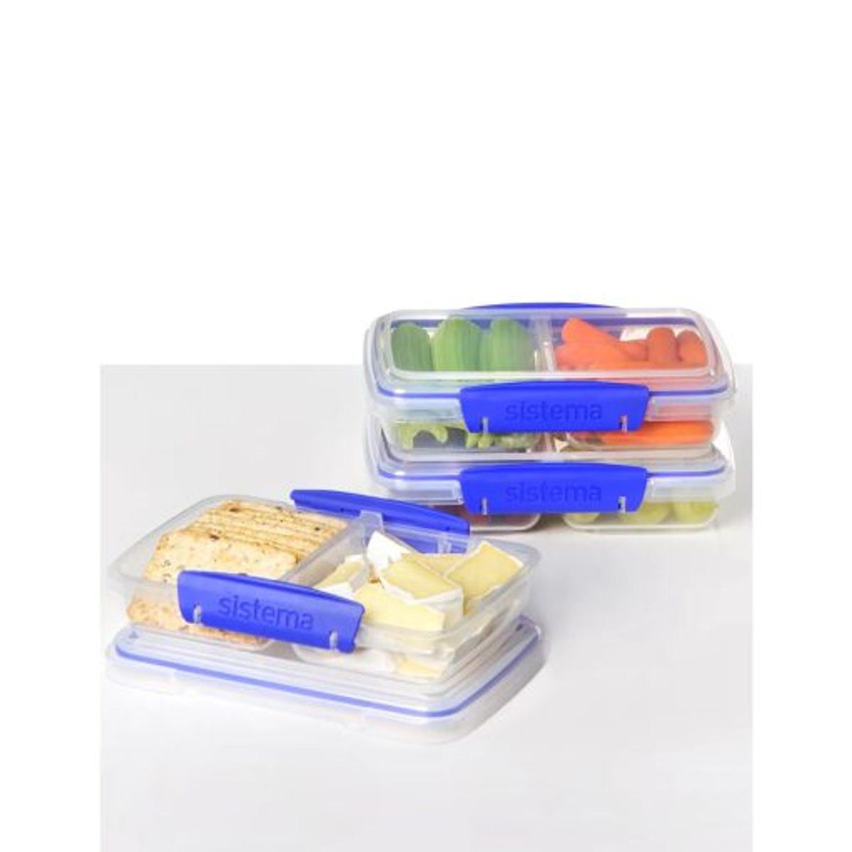 GENERICO - Juego de 3 Contenedores Pequeño para Alimentos Sistema 1513ZS