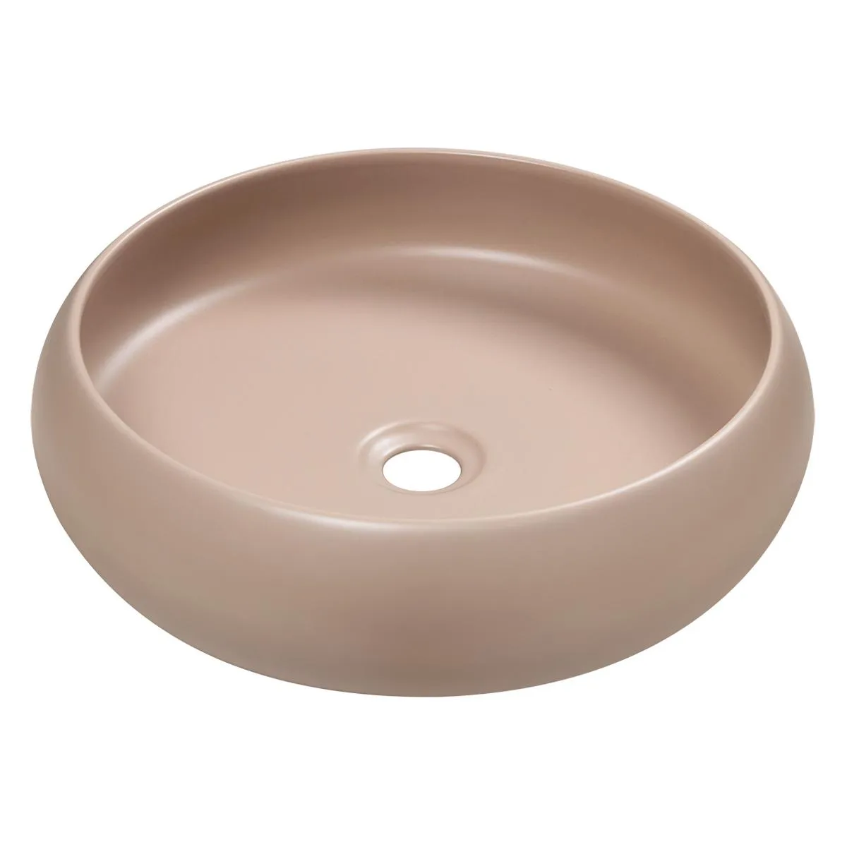 TREBOL - Bowl de Loza Mod Circular Beige 44x44x12cm