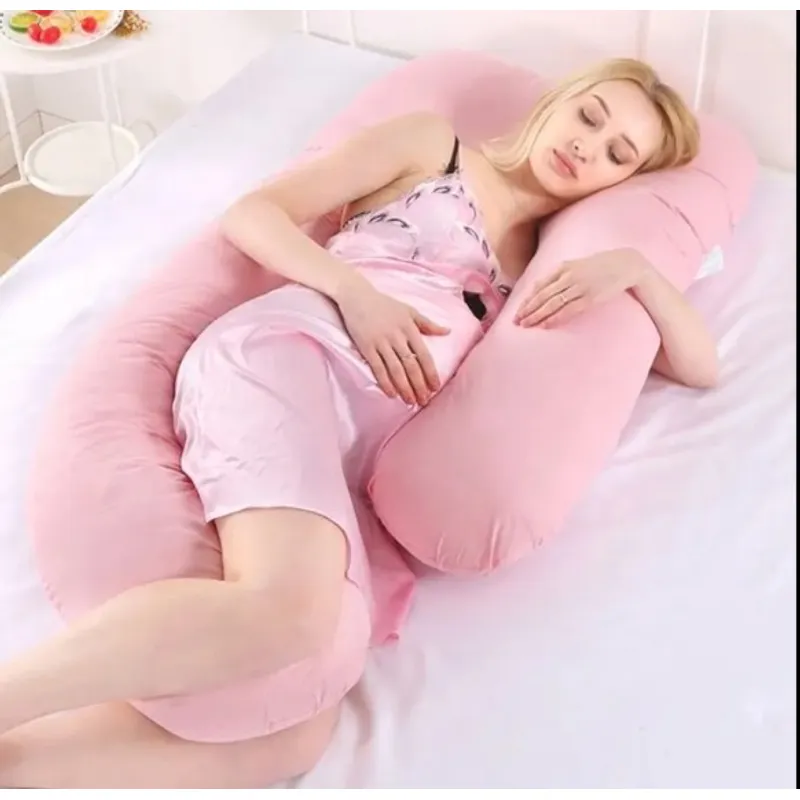 GENERICO - Almohada Multi Postural para Embarazo y Lactancia Rosado