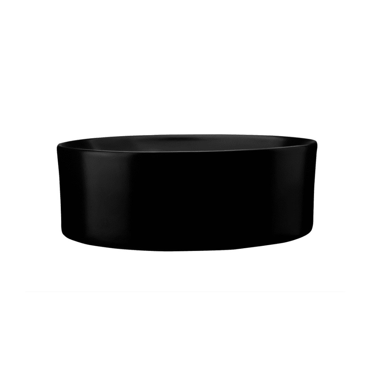 TREBOL - Bowl de Loza Mod Circular Negro Mate 37x37x10cm