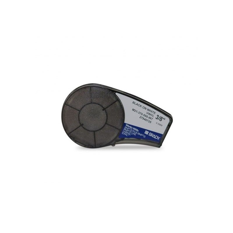 GENERICO - CINTA BRADY COMPATIBLE PT-M21-375-595-wt-BK 9-5MM NEGRO SOBRE BLANCO