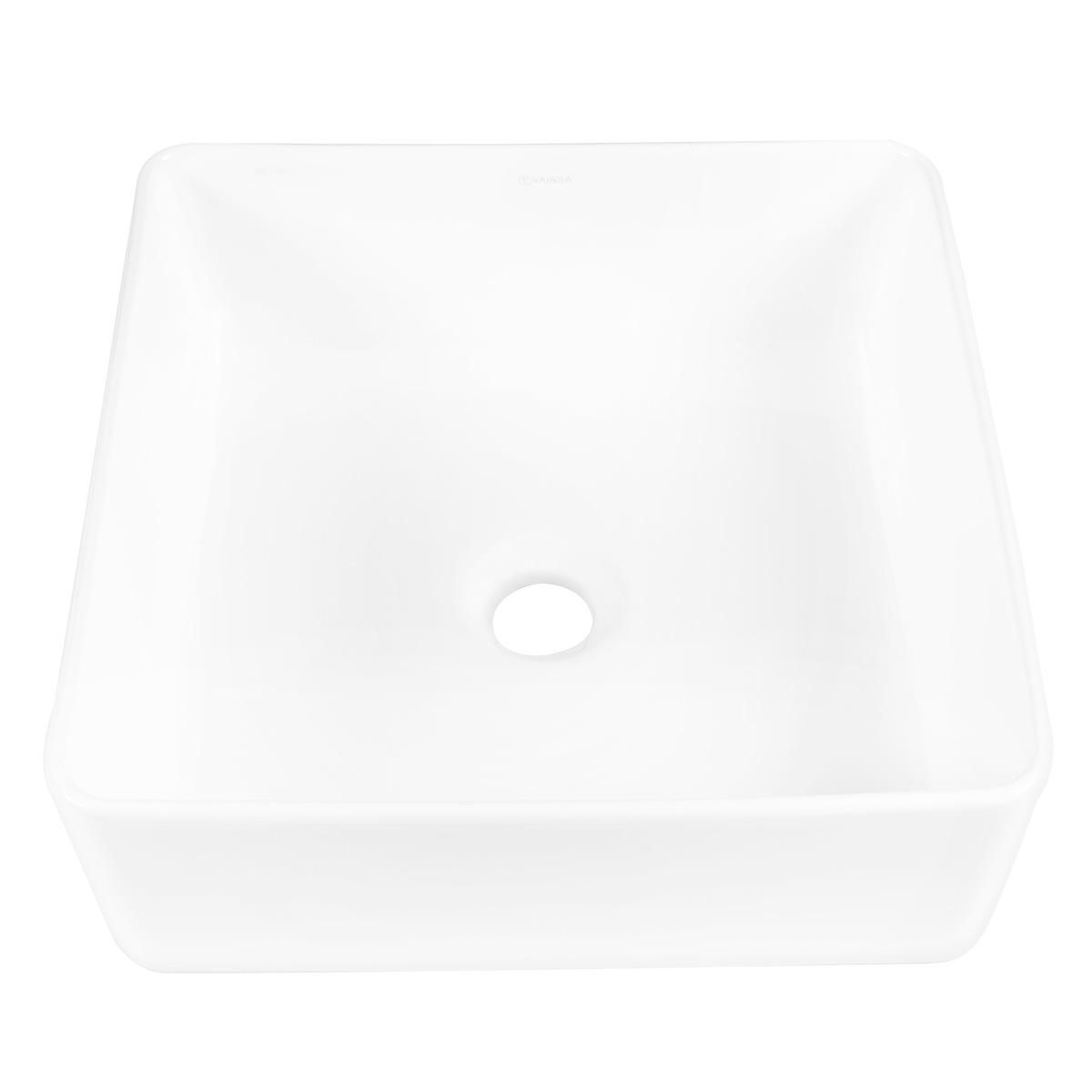VAINSA - Bowl de Loza Mod Cuadrado Blanco 38x38x14cm