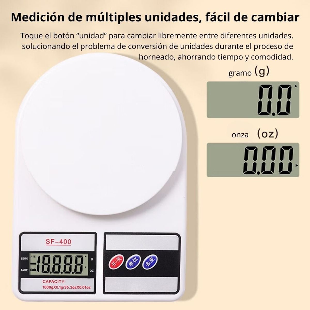 GENERICO - Balanza Electrónica de Cocina SANCI 10 KG Báscula Gramera SC-A0091