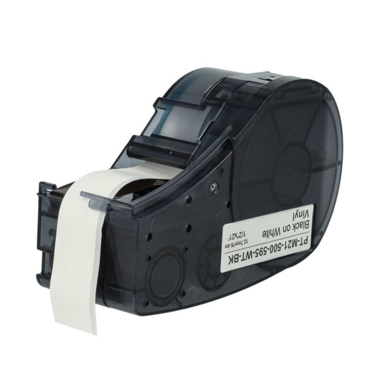 GENERICO - CINTA BRADY COMPATIBLE PT-M21-500-595-wt-BK 12-7MM NEGRO SOBRE BLANCO