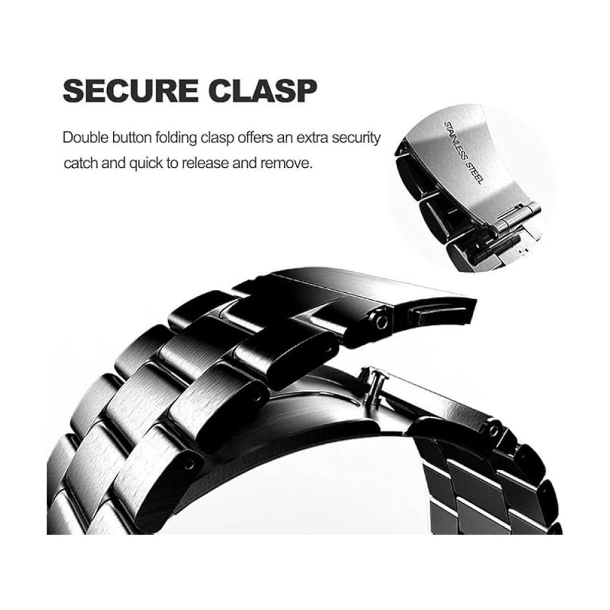 GENERICO - Correa 22mm Acero Para Huawei Watch Gt5 Pro Gt4 Gt3 Gt2 46mm dorado