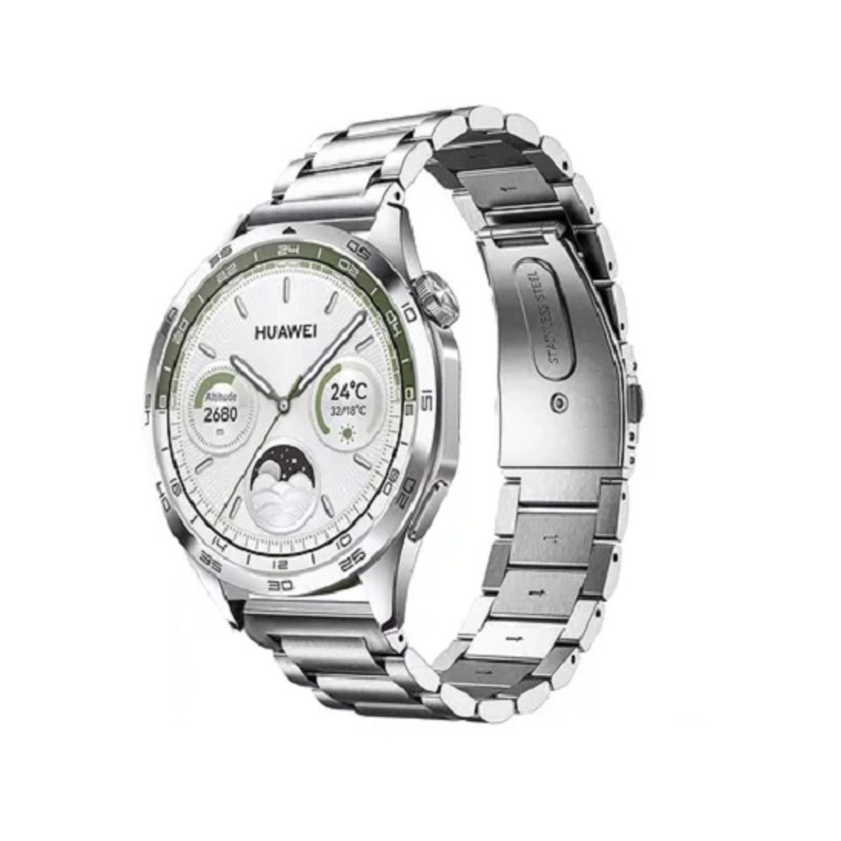 GENERICO - Correa 22mm Acero Para Huawei Watch Gt5 Pro Gt4 Gt3 Gt2 46mm plateado