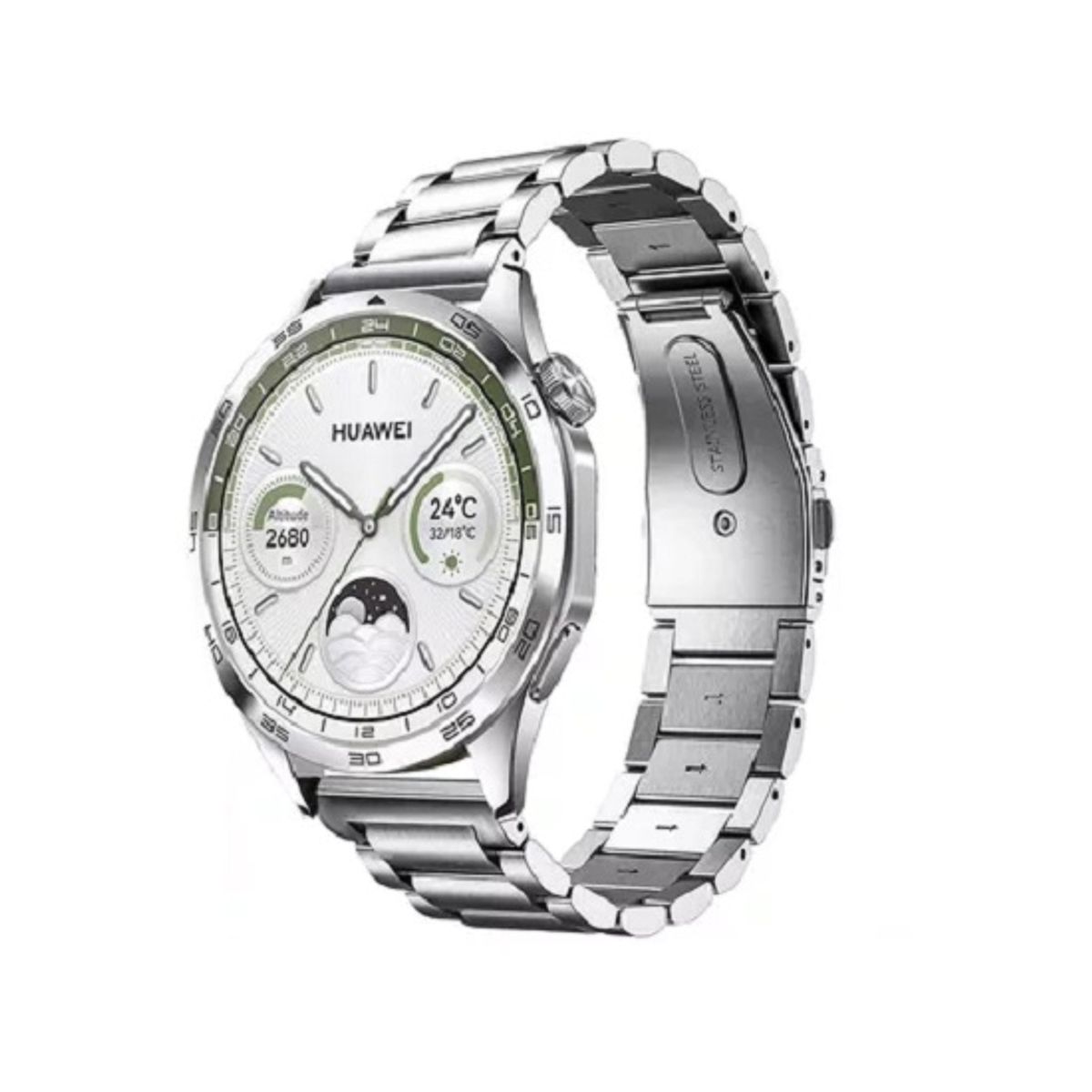 GENERICO - Correa 22mm Acero Para Huawei Watch Gt5 Pro Gt4 Gt3 Gt2 46mm plateado