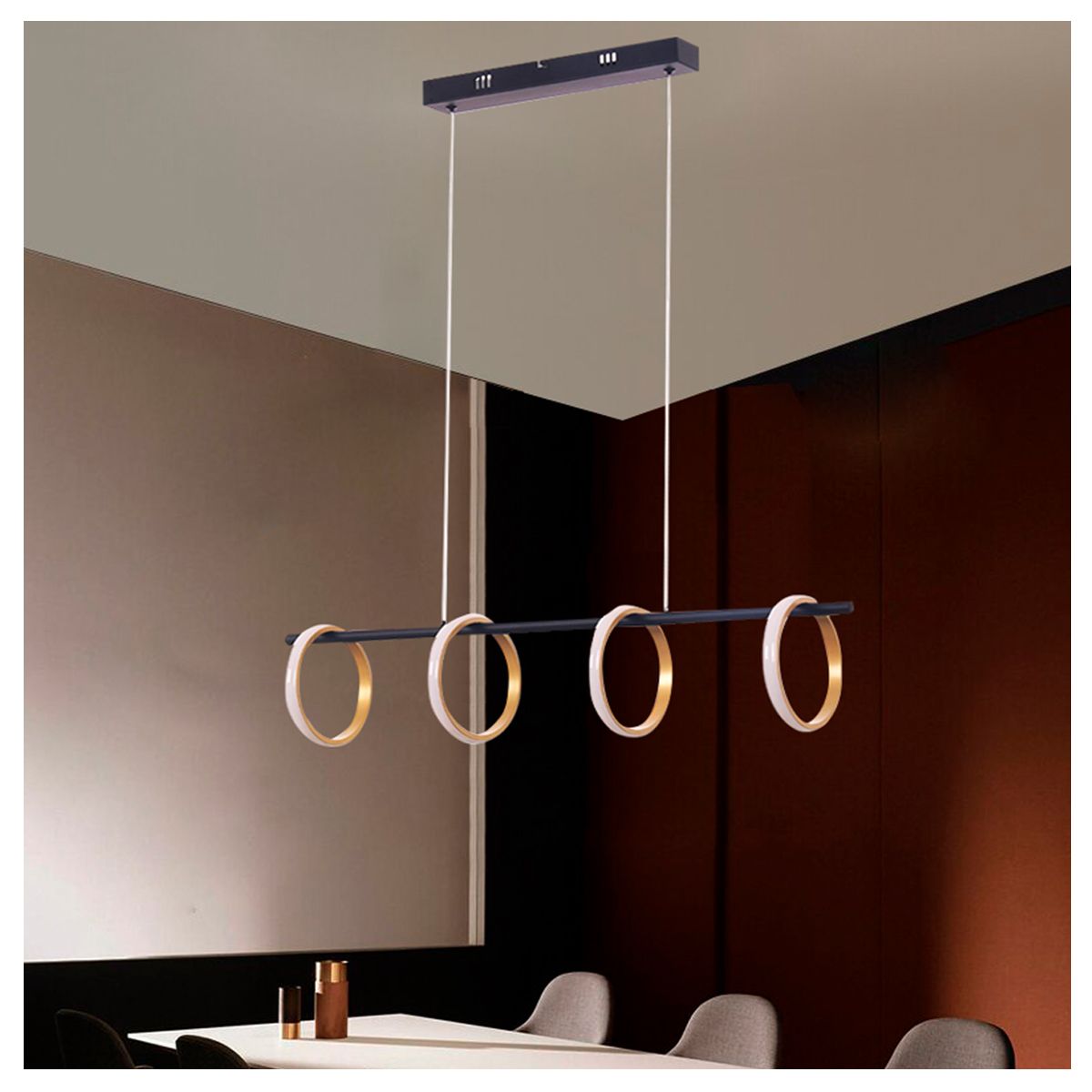 EVOLITE - Lámpara suspendida de 4 anillos LED