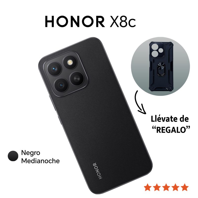 HONOR - HONOR X8C 8GB RAM 256GB COLOR NEGRO CON ESTUCHE DE REGALO