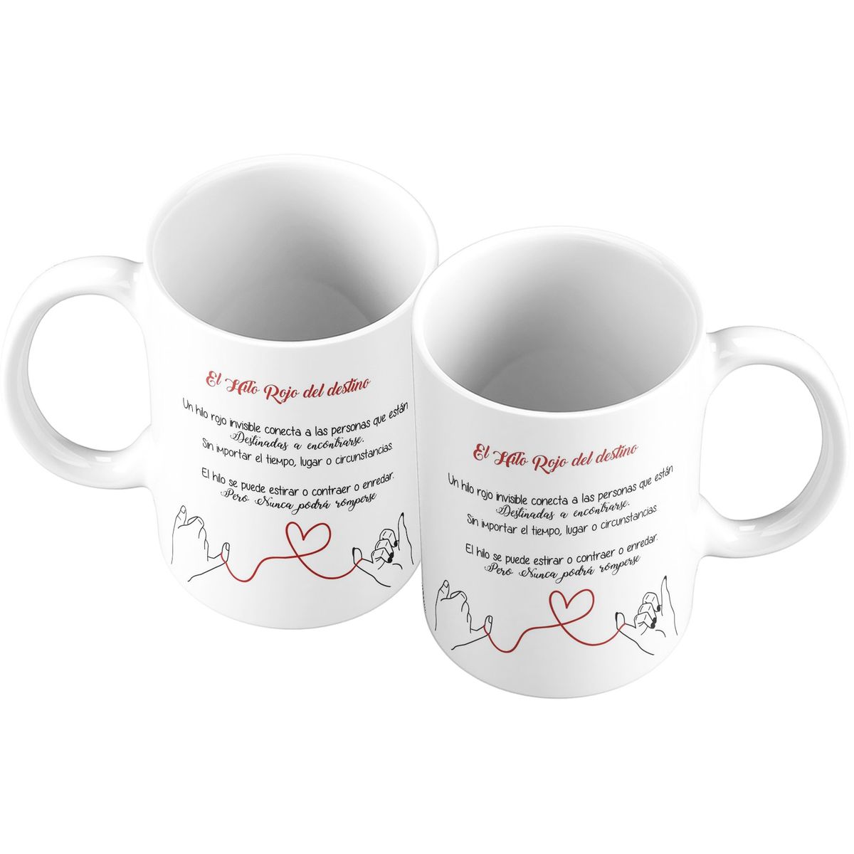GENERICO - Taza Mug 11oz EL HILO ROJO DEL DESTINO - BLANCO