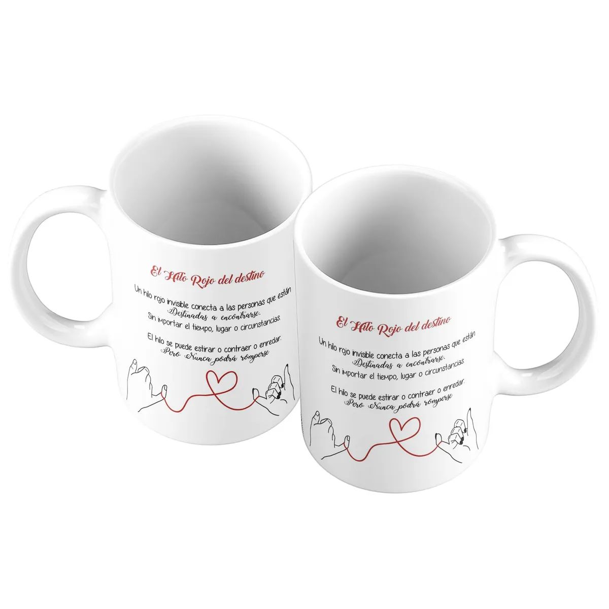 GENERICO - Taza Mug 11oz EL HILO ROJO DEL DESTINO - BLANCO