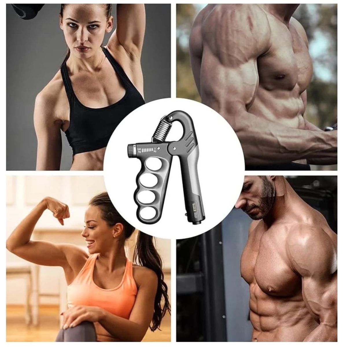 GENERICO - 1 Hand Grip Color Negro 5kg 100kg