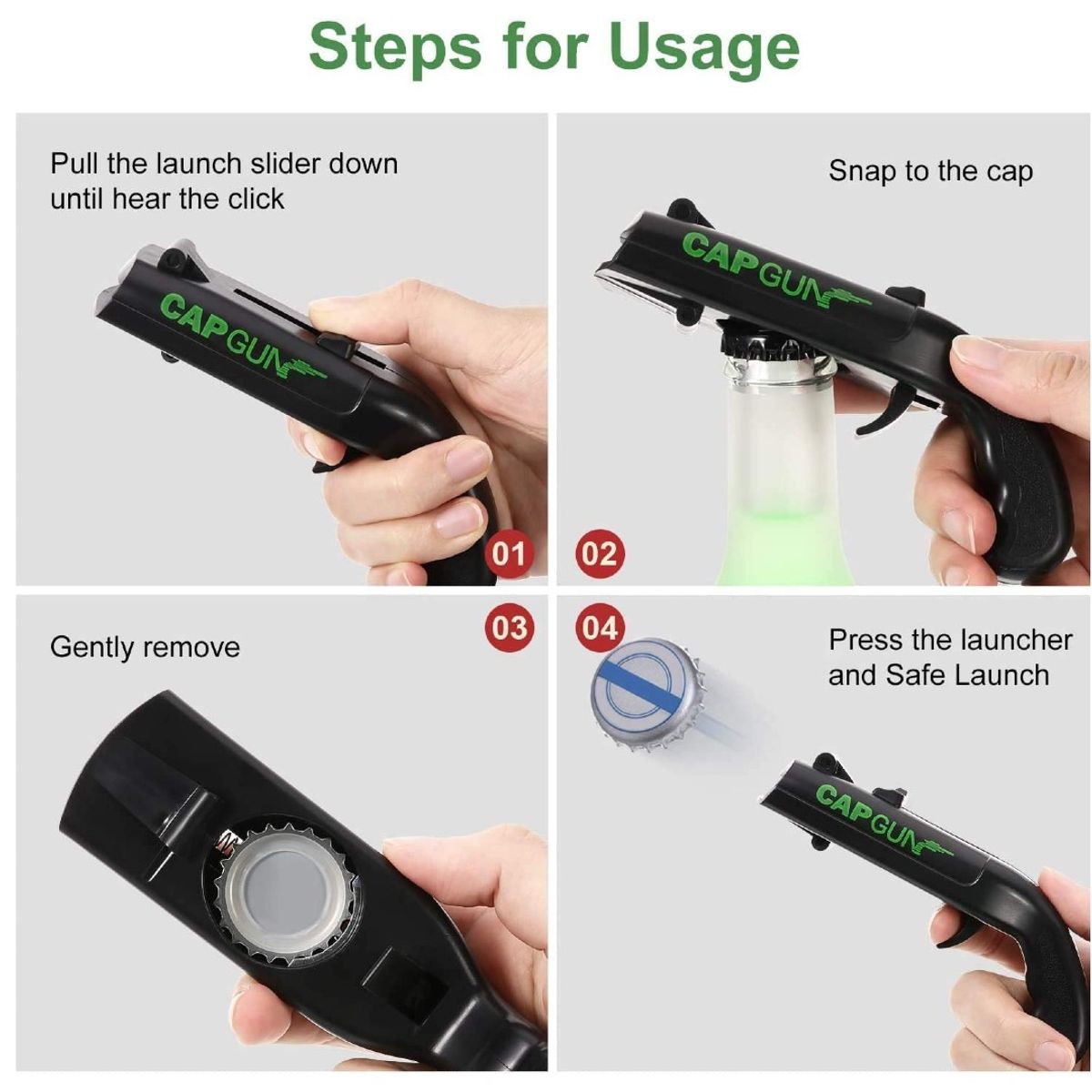 TODO FIT - Abridor de botellas de lanzador divertido lanzador para juegos