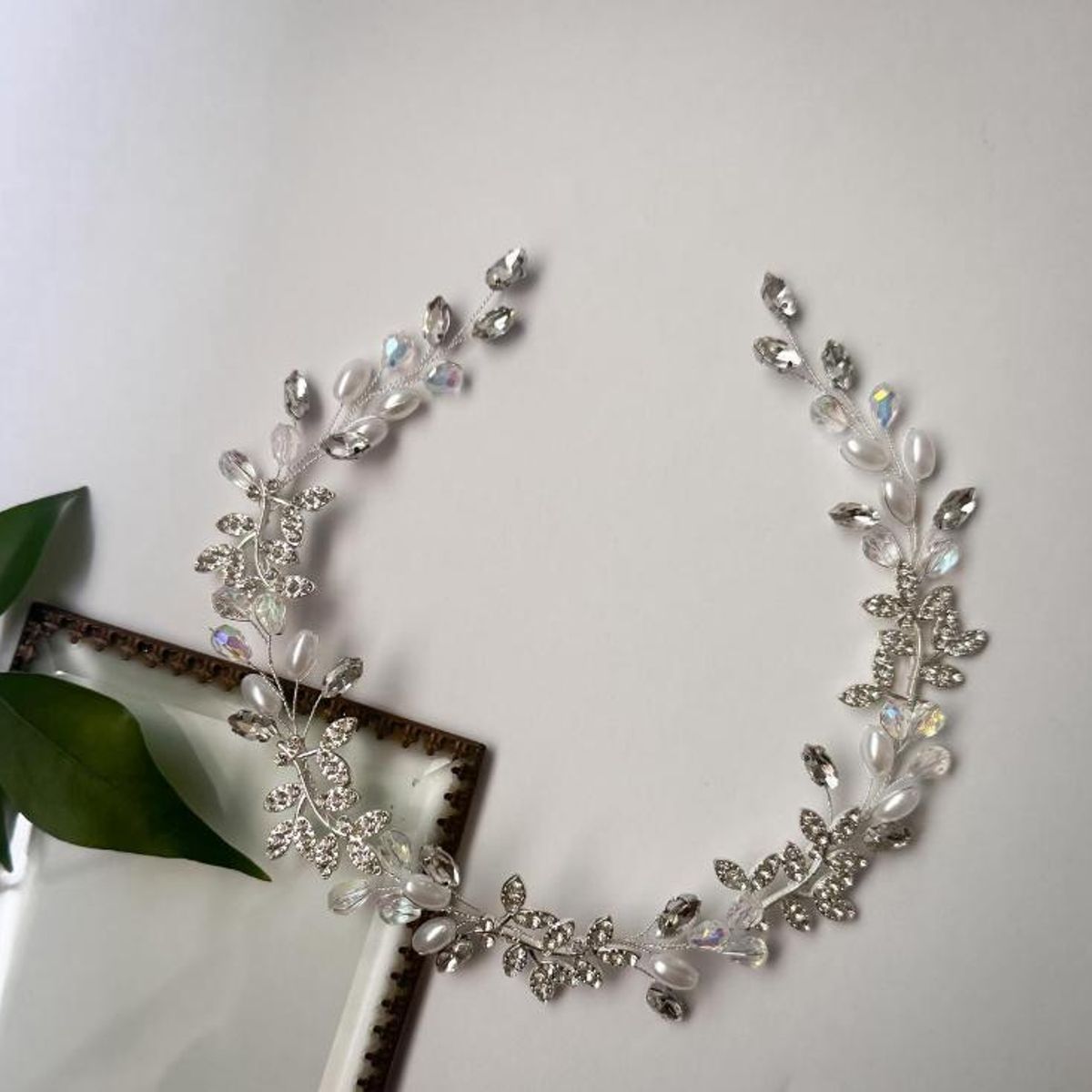 GENERICO - TOCADO TIARA ACCESORIO PARA NOVIA