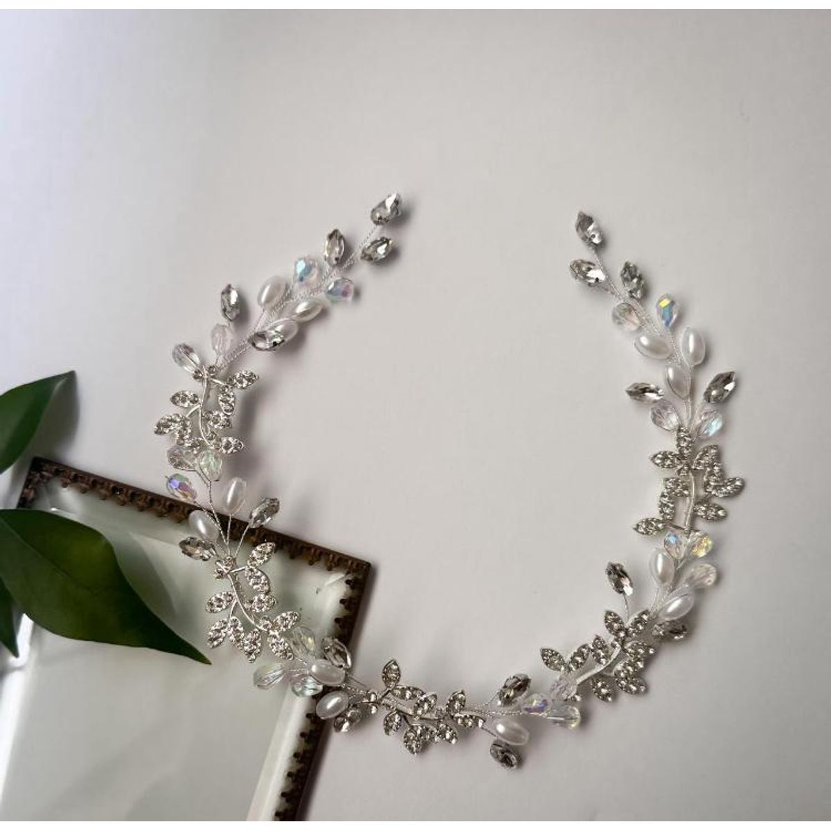 GENERICO - TOCADO TIARA ACCESORIO PARA NOVIA