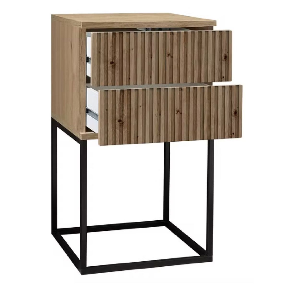 GENERICO - Velador Moderno Prado Duna 2 Cajones R&R MUEBLES