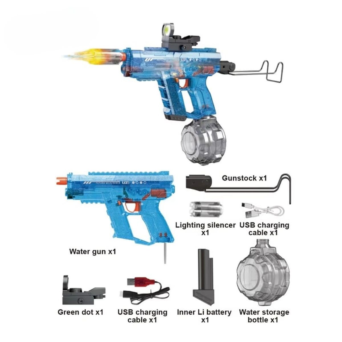 GENERICO - UZI de agua automatica con MIRA Y DOBLE FUNCION