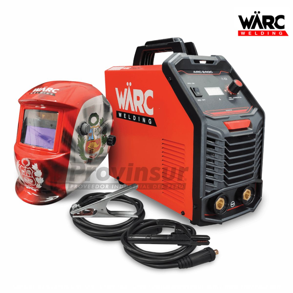 WARC - Máquina de Soldar ARC240C WARC 200 Amperios + Careta Fotosensible