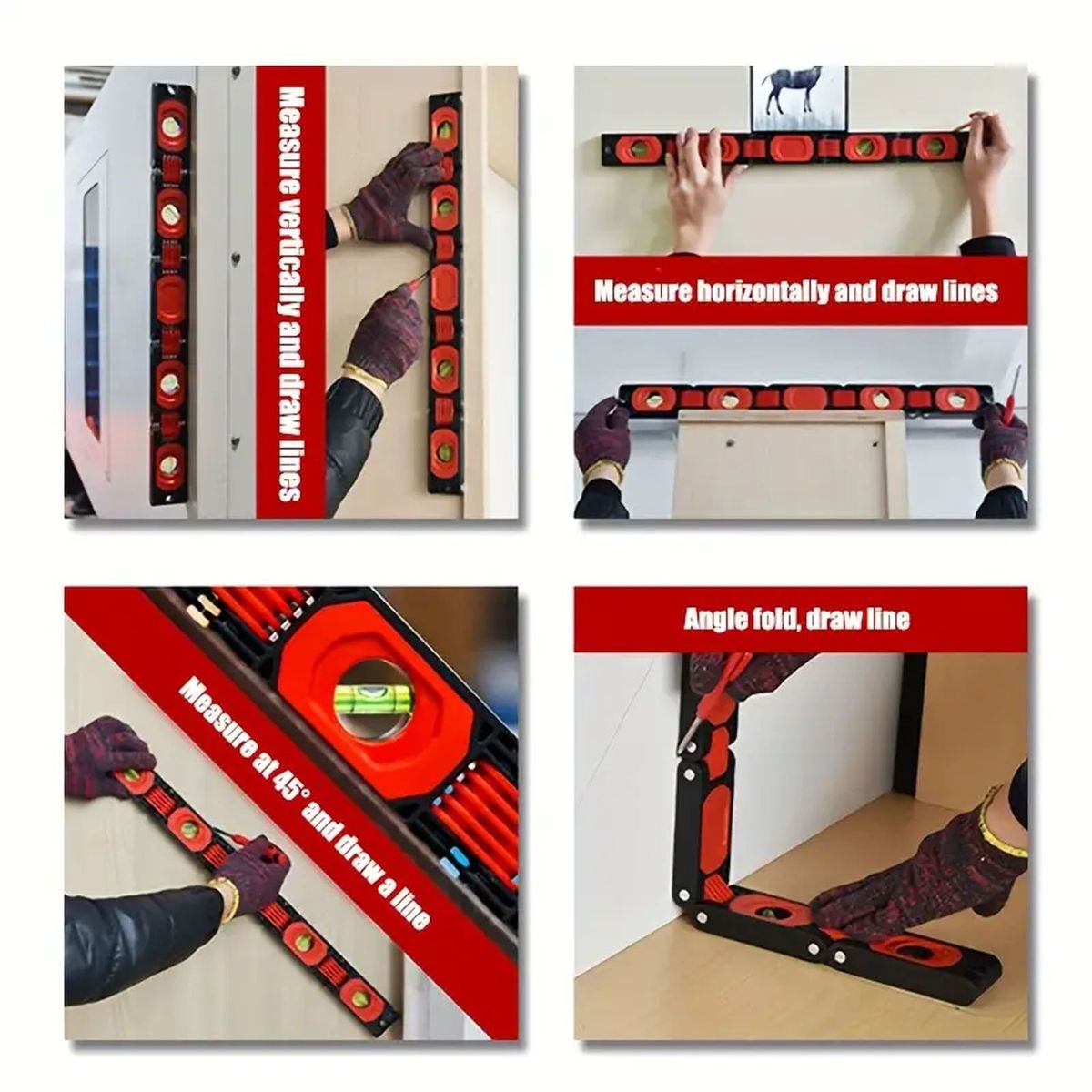 GENERICO - Regla de nivel plegable multifuncional