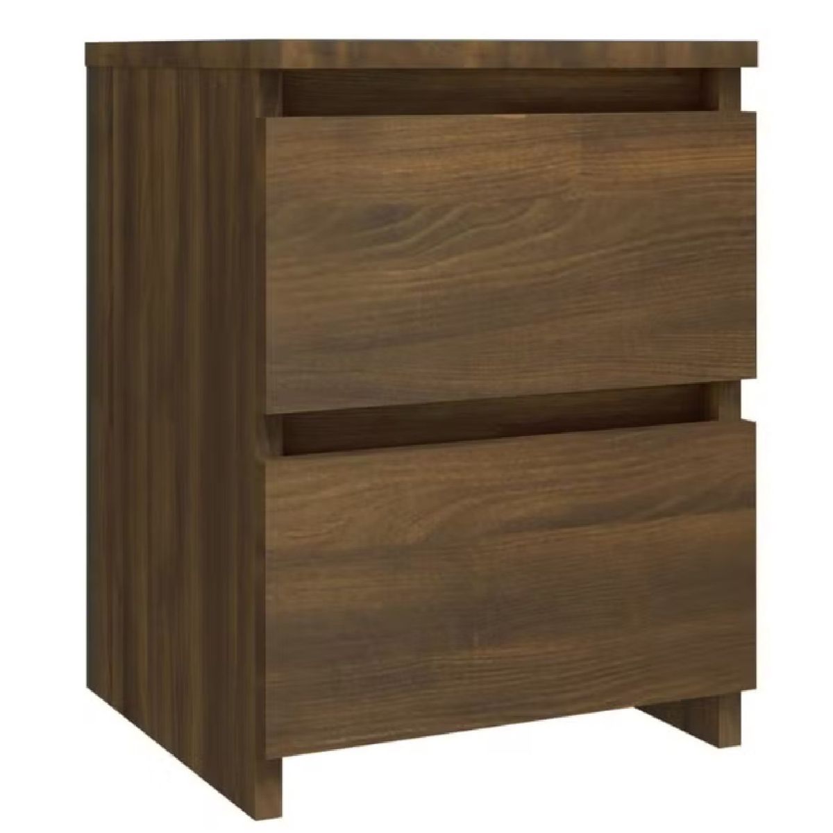 GENERICO - Velador Moderno Cori 2 Cajones Marrón R&R MUEBLES