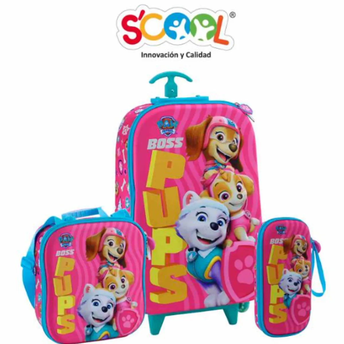 GENERICO - packPack de Maleta+lonchera+cartuchera Paw Patrol