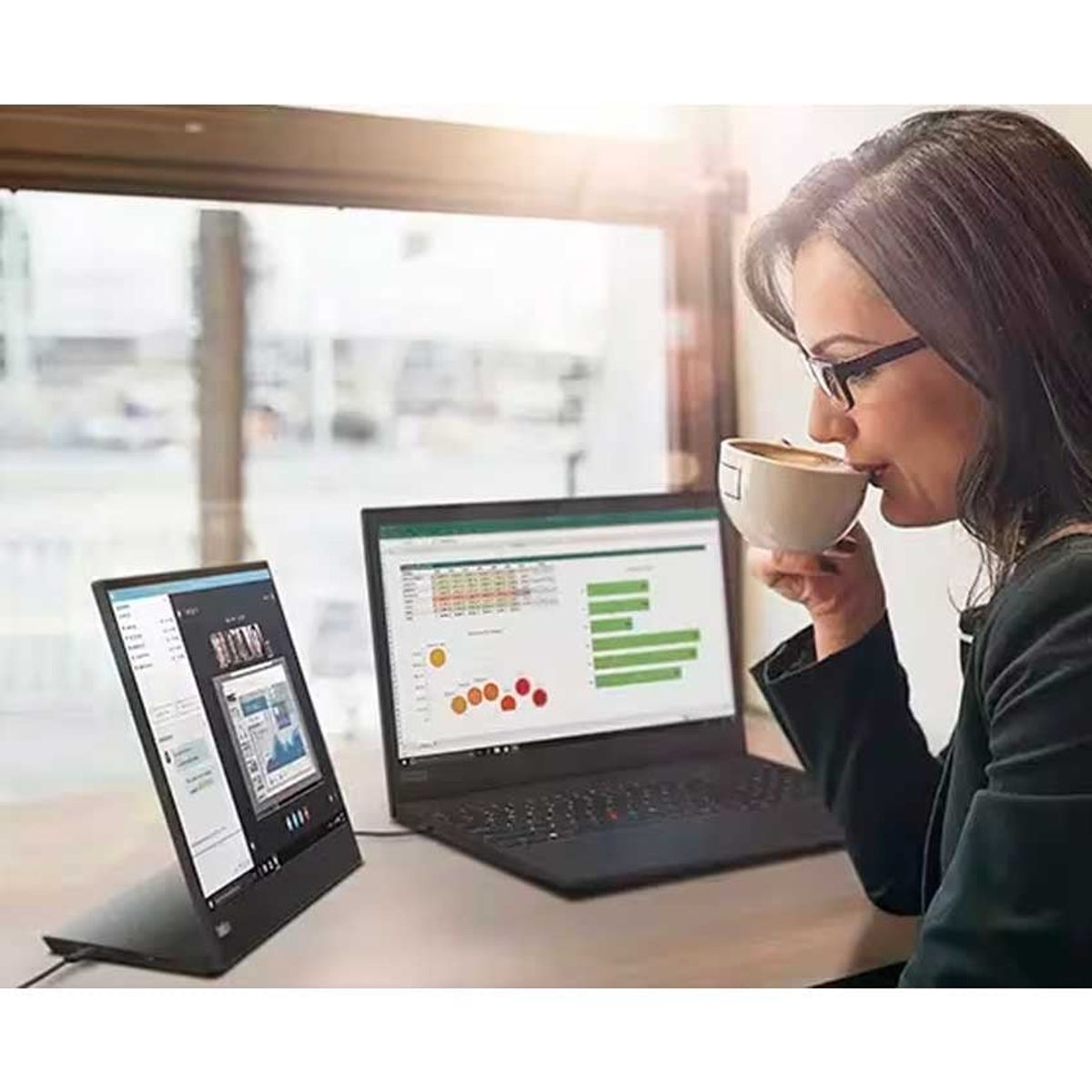 LENOVO - Monitor Portátil Lenovo ThinkVision M15 Full HD IPS USB-C Ultraligero